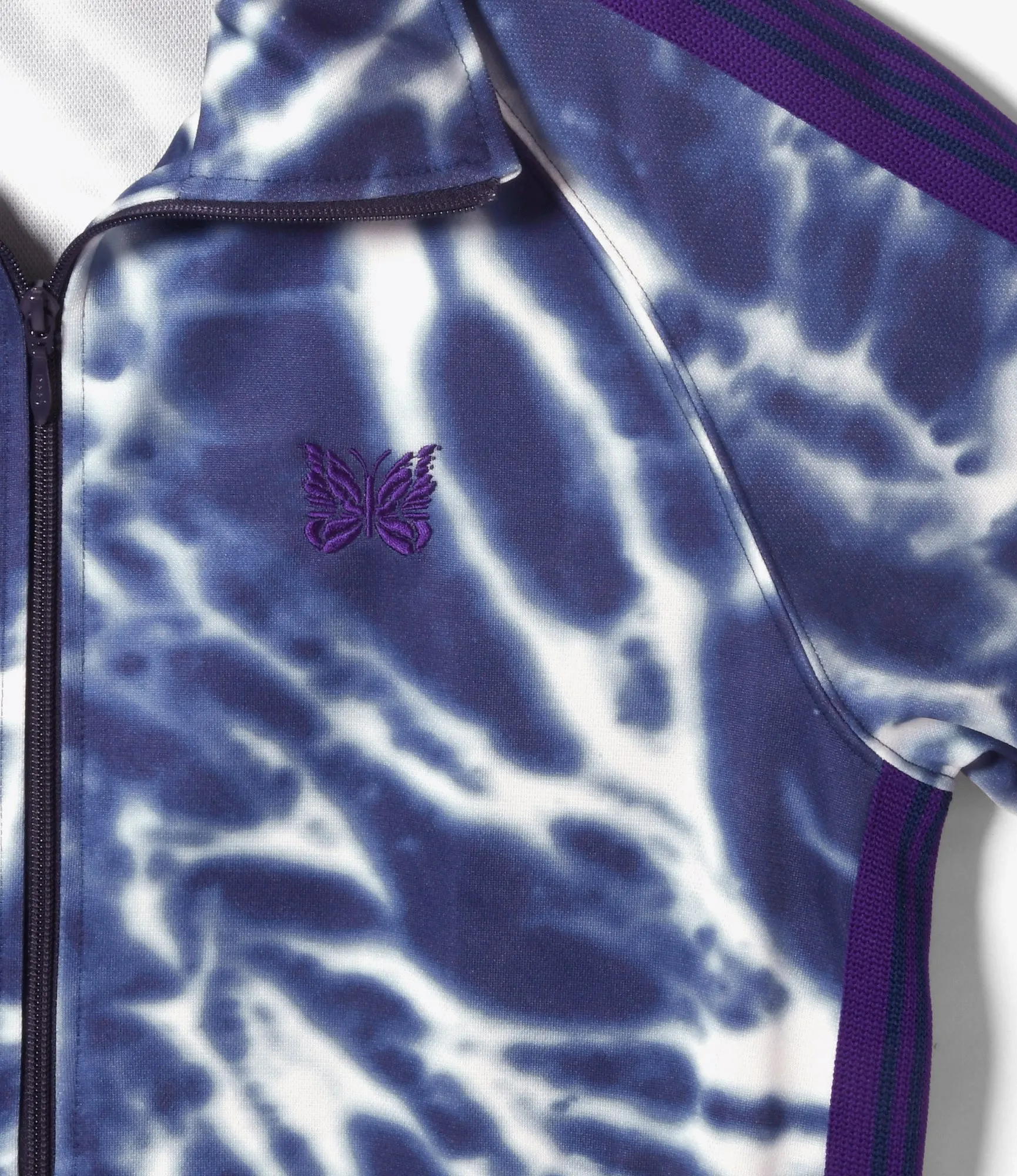 Track Jacket - Poly Smooth - Tie Dye Printed - Navy