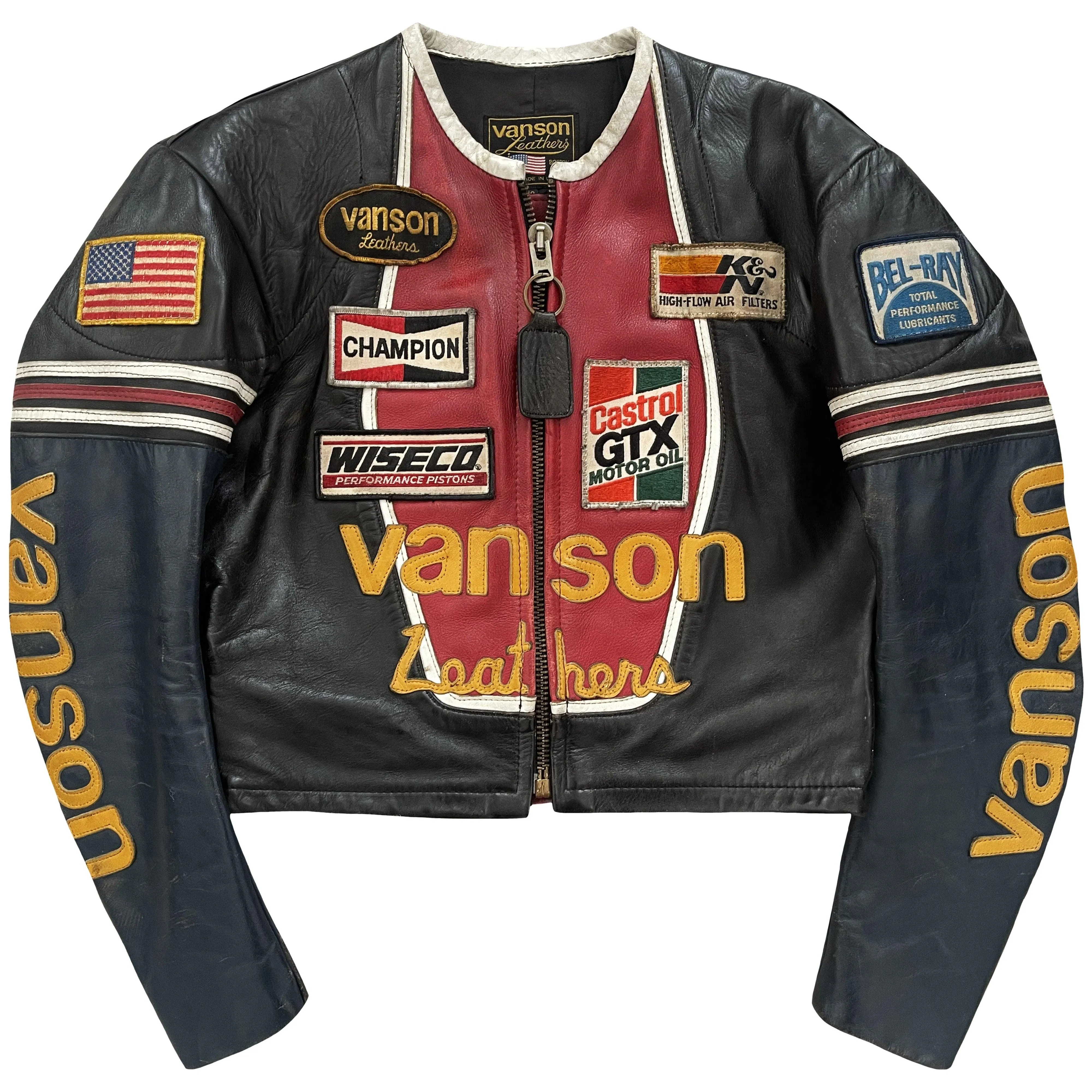 Vanson Leathers One Star Motorcycle Racer Jacket - M