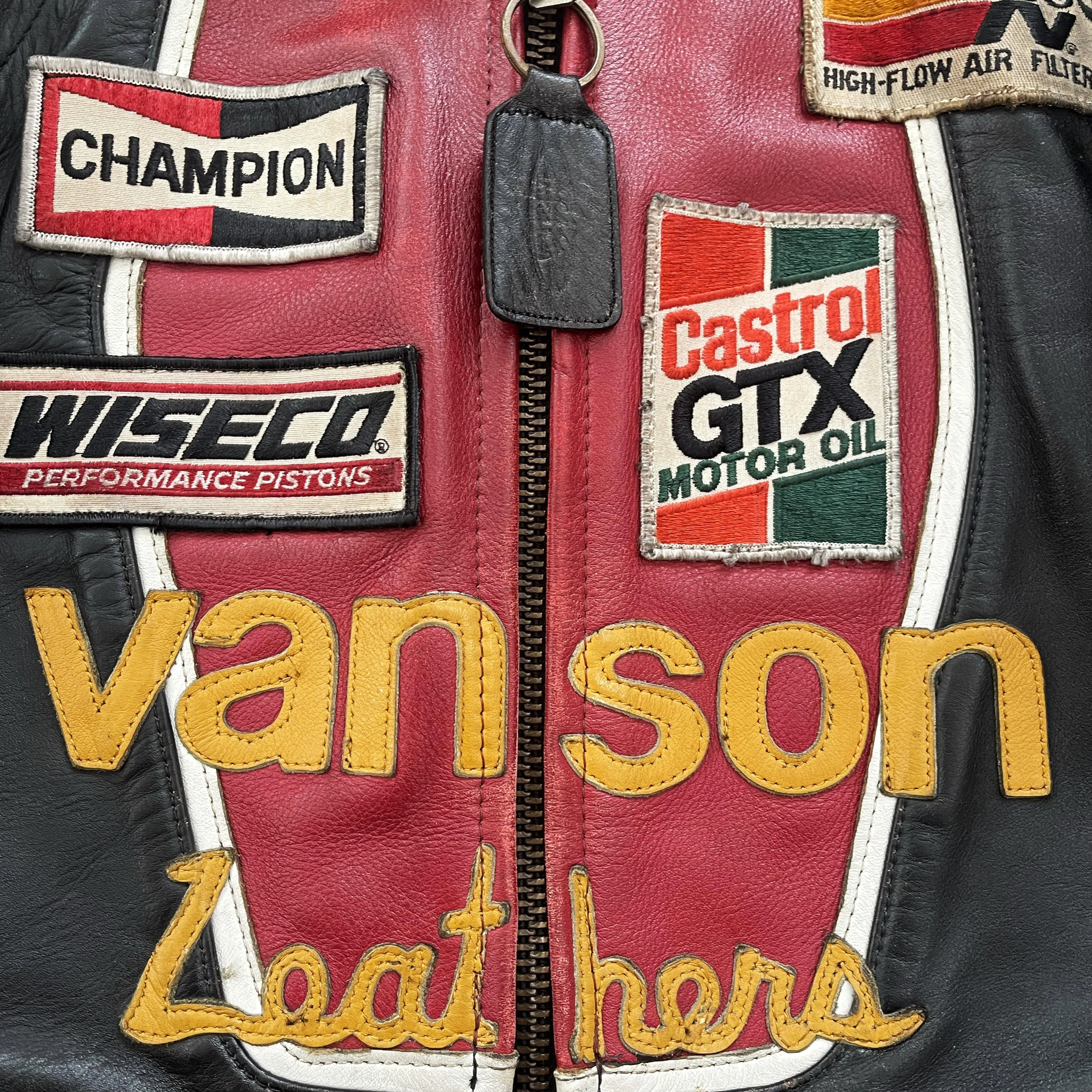 Vanson Leathers One Star Motorcycle Racer Jacket - M