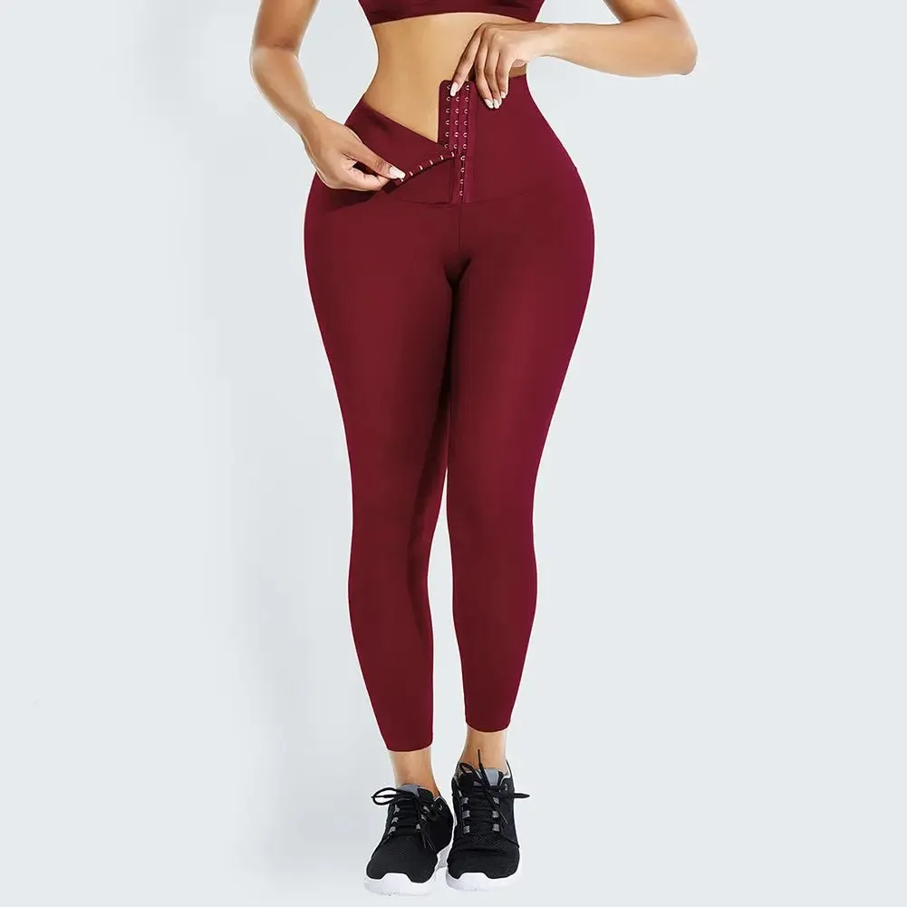 WaistDear Women's High Waist Trainer Leggings - Slimming Corset Shapewear