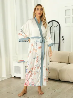 Women Satin Silk Kimono Robes